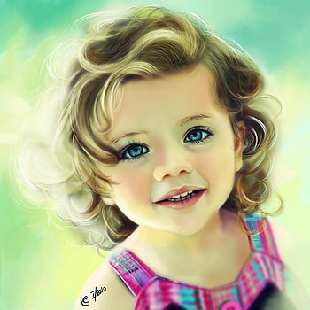 Little Princess, spiring, innocent, cute, girl, digital art, little, face, kid, princess, hair, eye, child HD wallpaper
