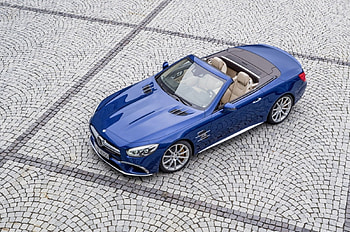 2017-Mercedes-Benz-SL-Class, 2017, Conv, Benz, Blue HD wallpaper