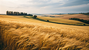 Golden Wheat Fields - Ultra, wheat, field, landscape, rural, nature HD wallpaper