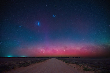 Milkyway And Magellanic Clouds, milky-way, sky, nature HD wallpaper
