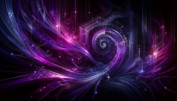 Hypnotic Neon Swirl Abstract, Cool, Abstract, swirl, Digital Art, purple, abstract purple HD wallpaper