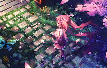 Hatsune Miku, Anime, Vocaloid, Long Hair, Pink Hair HD wallpaper
