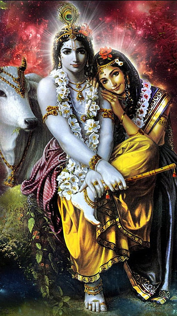 Radha Krishna, bhakti devotional god, bhakti devotional, god, radhe HD phone wallpaper