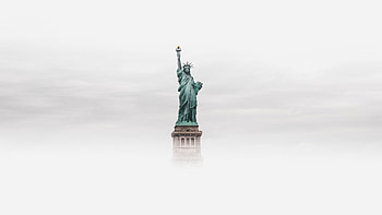 Statue of Liberty minimal, Architectural beauty in simplicity, Striking HD wallpaper