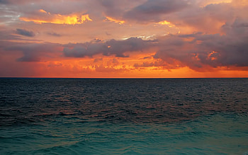 Landscape, Sunset, Sea HD wallpaper