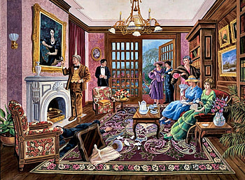 Murder at the Bedford Manor F1, artwork, scenery, wide screen, architecture, painting, art, Manor, beautiful HD wallpaper