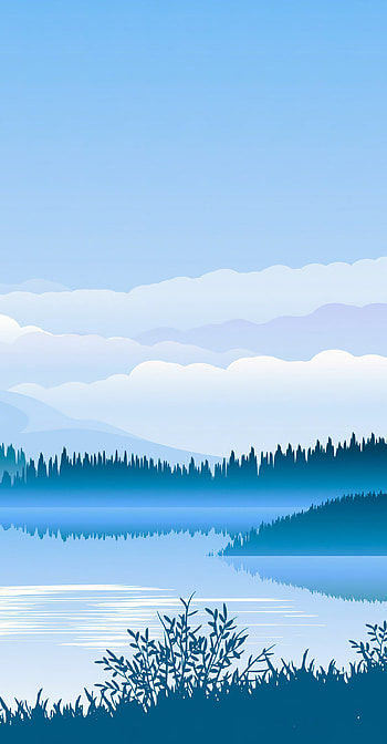 Vector, cloud, sky, pond, rec, art, atmospheric, mood, popular, vibes HD phone wallpaper