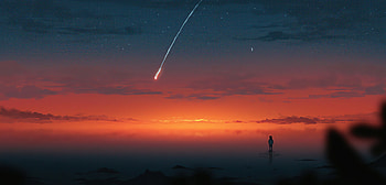 Falling Star , alone, artist, artwork, digital-art, deviantart HD wallpaper