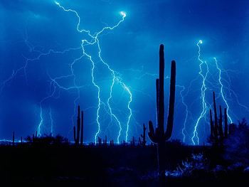 Landscape, Sky, Night, Lightning HD wallpaper