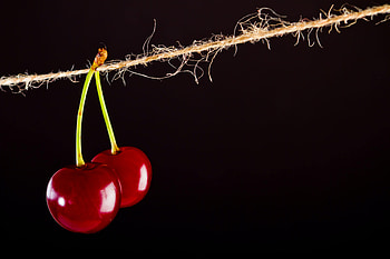 Food, Cherry, Berries, Thread HD wallpaper