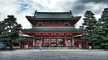 Heian-jingu Shrine, Kyoto HD wallpaper