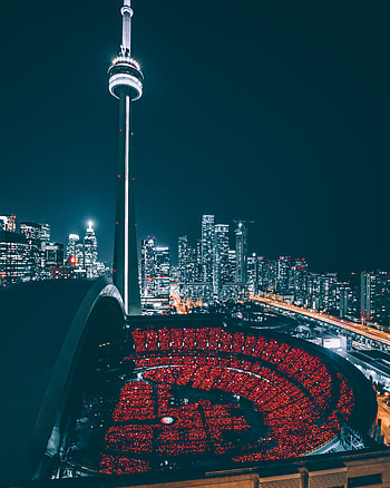 Cities, View From Above, Canada, Night City, Skyscrapers, Toronto HD phone wallpaper