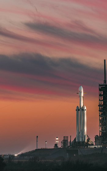 Falcon heavy sky sunset, Google Nexus 10 HD phone wallpaper