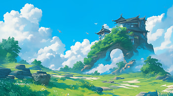 Enchanting Studio Ghibli Anime Landscape, Anime, anime landscape, Studio Ghibli HD wallpaper