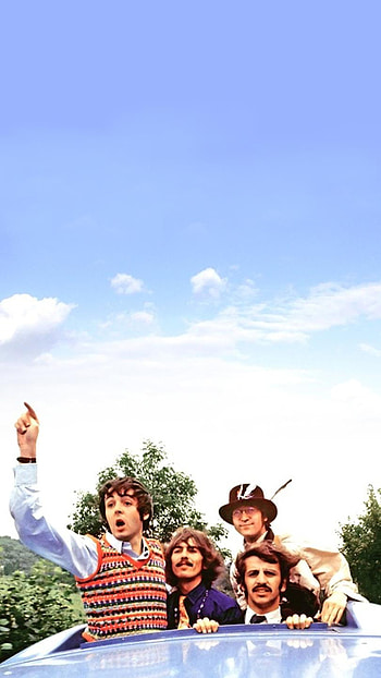 The Beatles, cloud, rock, sky, music, 60s, fun HD phone wallpaper