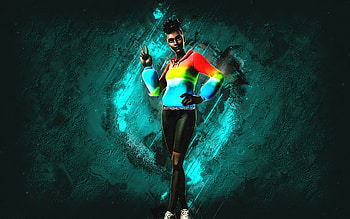 Fortnite Dyed Breeze Skin, Fortnite, main characters, turquoise stone background, Dyed Breeze, Fortnite skins, Dyed Breeze Skin, Dyed Breeze Fortnite, Fortnite characters HD wallpaper