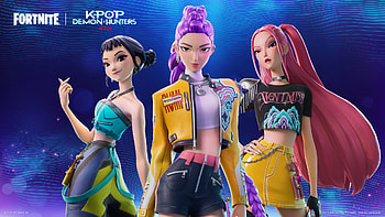 Fortnite, KPop Demon Hunters, Rumi (KPop Demon Hunters), Mira (KPop Demon Hunters), Zoey (KPop Demon Hunters) HD wallpaper