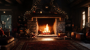 Cozy Fireplace Retreat: Stunning Ultra, cozy fireplace, room, fireplace, Cozy, holiday decor HD wallpaper