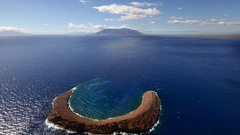 Nature, Ocean, Land, Island, From Above, Above, Arc, Horseshoe HD wallpaper