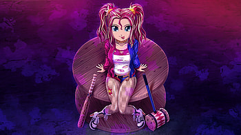 Harley Quinn In Anime Splendor, harley-quinn, superheroes, artwork, art, digital-art HD wallpaper