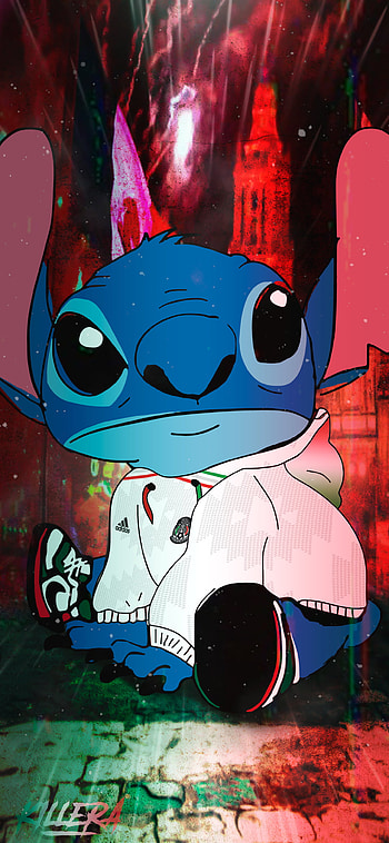 Stitch México 2, soccer, USA, art, taem, adidas, futebol, Monterrey, seleccion, nino, Mexicana, camisa, lilo, Disney, football, white, equipo, águila, colombia, kids HD phone wallpaper