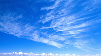 sky, blue, white, clouds, tenderness HD wallpaper