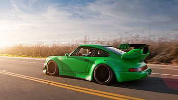 Porsche 911, vehicles, cars, Porsche, green cars, roads HD wallpaper