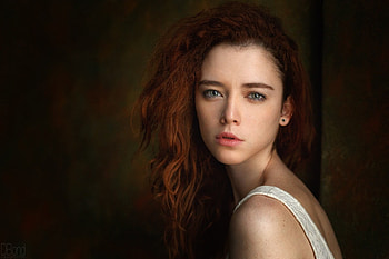 Unknown Model, babe, lady, model, red head, woman HD wallpaper