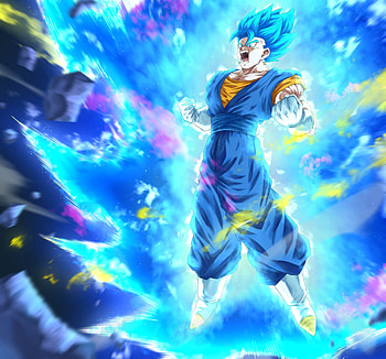 Vegito blue, art, cartoon HD wallpaper