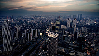 Cities, Night, City, View From Above, Skyscrapers, Megapolis, Megalopolis HD wallpaper