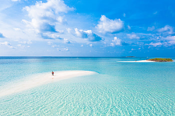 Tropical beach, sea, sunny day, blue sky, nature HD wallpaper