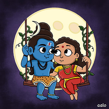 Shiva animation, art, hindu HD phone wallpaper