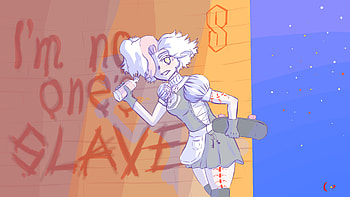 me being based, maid, Virtual Youtuber, skateboard HD wallpaper