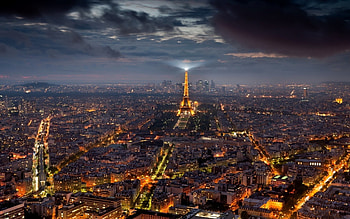 Landscape, Cities, Night, Paris, Eiffel Tower HD wallpaper