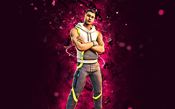 White Reverb, , purple neon lights, Fortnite Battle Royale, Fortnite characters, White Reverb Skin, Fortnite, White Reverb Fortnite HD wallpaper