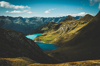 Landscape, Nature, Mountains, View From Above, Lake HD wallpaper