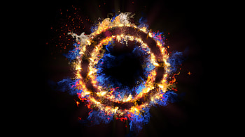 Flame Circle 3d Abstract , abstract, 3d, flame, artist, artwork, digital-art HD wallpaper