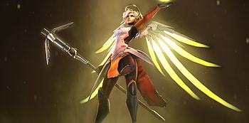 Mercy, the angel, overwatch, online game, artwork HD wallpaper