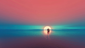 Boat Relax Minimal Sunset , boat, minimalism, minimalist, sunset, artist, artwork, digital-art, deviantart HD wallpaper