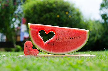 Watermelon, Food, Fruit, Heart HD wallpaper
