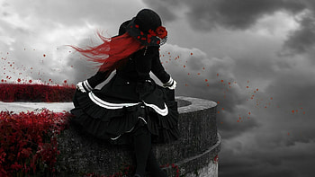 Gothic anime , beauty, Impressive visuals, Artistic backgrounds HD wallpaper