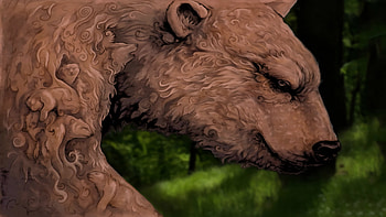 Drawing, Cartoon, Fantasy, Animal, Bear, Forest, Fantasy Animals HD wallpaper
