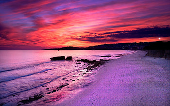 Purple Sunset HD wallpaper