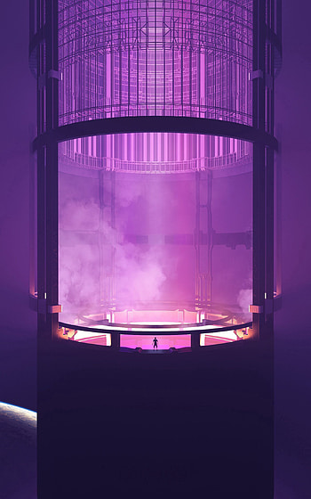 Art, Smoke, Building, Silhouette, Glow, Mine HD phone wallpaper