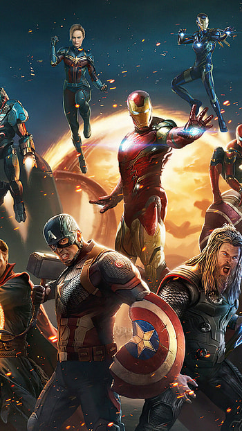 Avengers, Characters, Superheroes, Group HD phone wallpaper