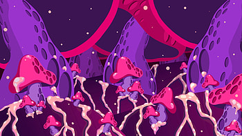 Abstract, Art, Mashrooms, Vector HD wallpaper