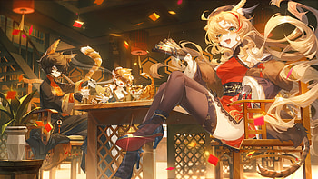 Anime Girl Hotel, Hotel, Girl, Anime, art HD wallpaper
