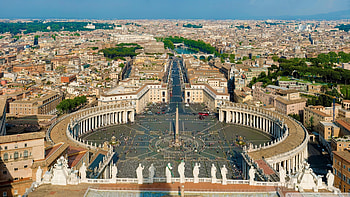 Rome, Italy, St. Peter's Square, Vatican City, Spiritual tranquility HD wallpaper