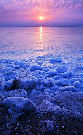 Dead Sea, Mesmerizing sunset, Sea horizon, Israel HD phone wallpaper