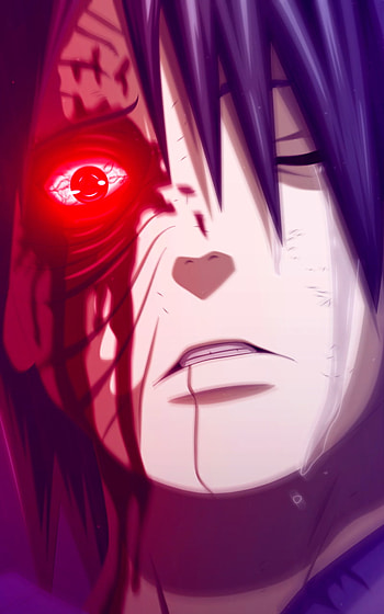 Obito Uchiha, purple hair, crying, Sharingan (Naruto), Obito Uchiha, Anime, Naruto HD phone wallpaper